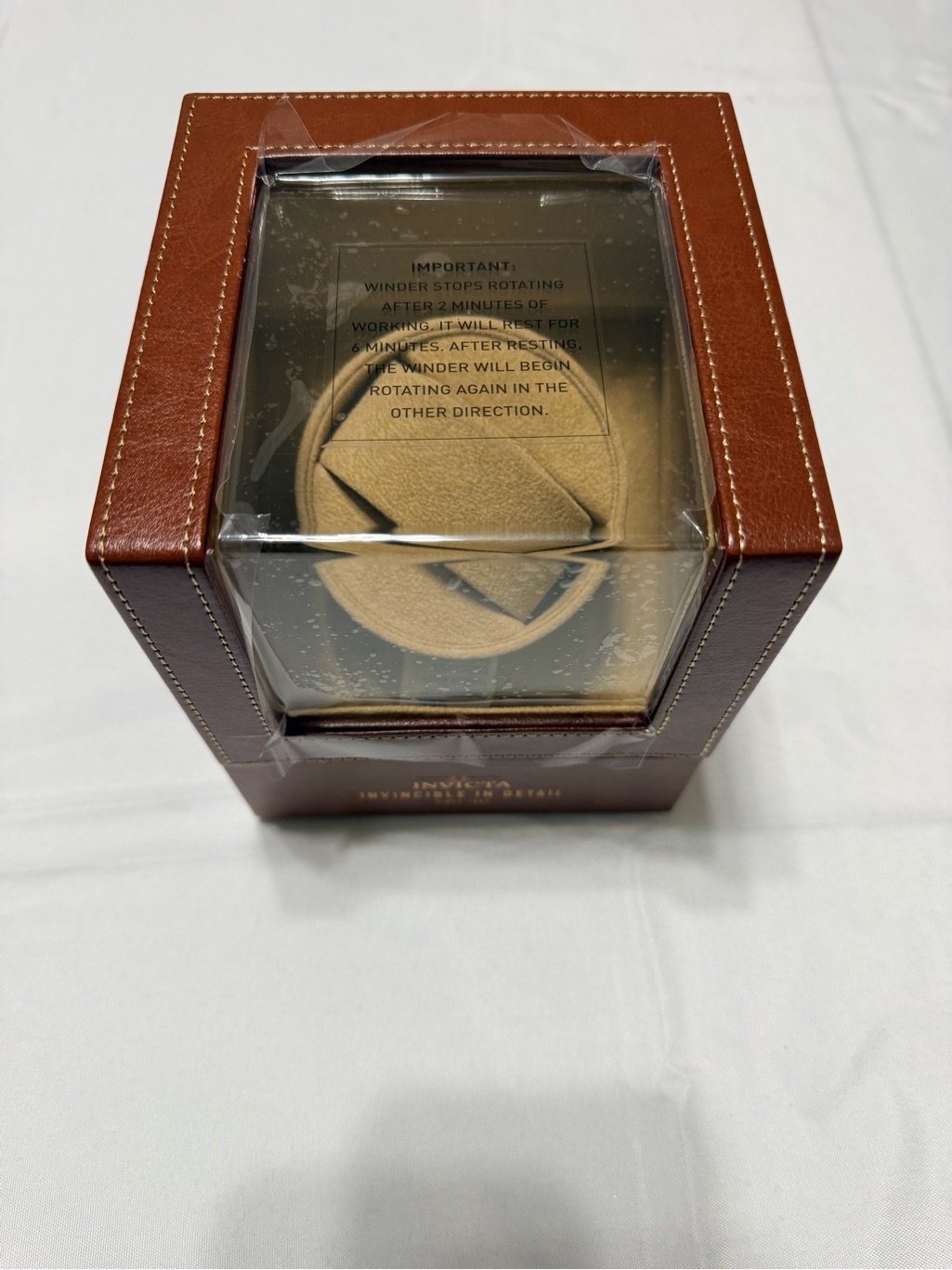 Watch Winder Display Box In Brown And Tan
